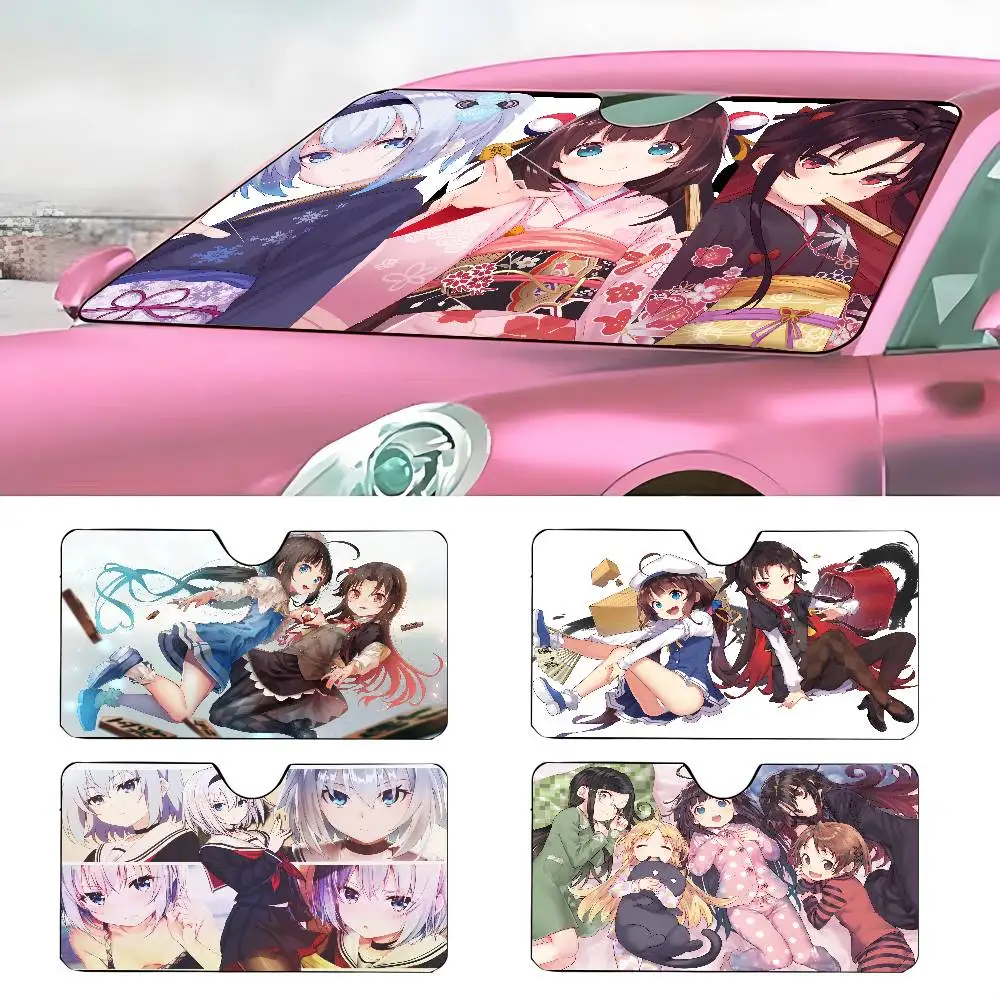 

ANIME R-Ryuuou no Oshigoto Car SunShade Parasol Car Windshield Sun Shade UV Protection and Interior Cooler