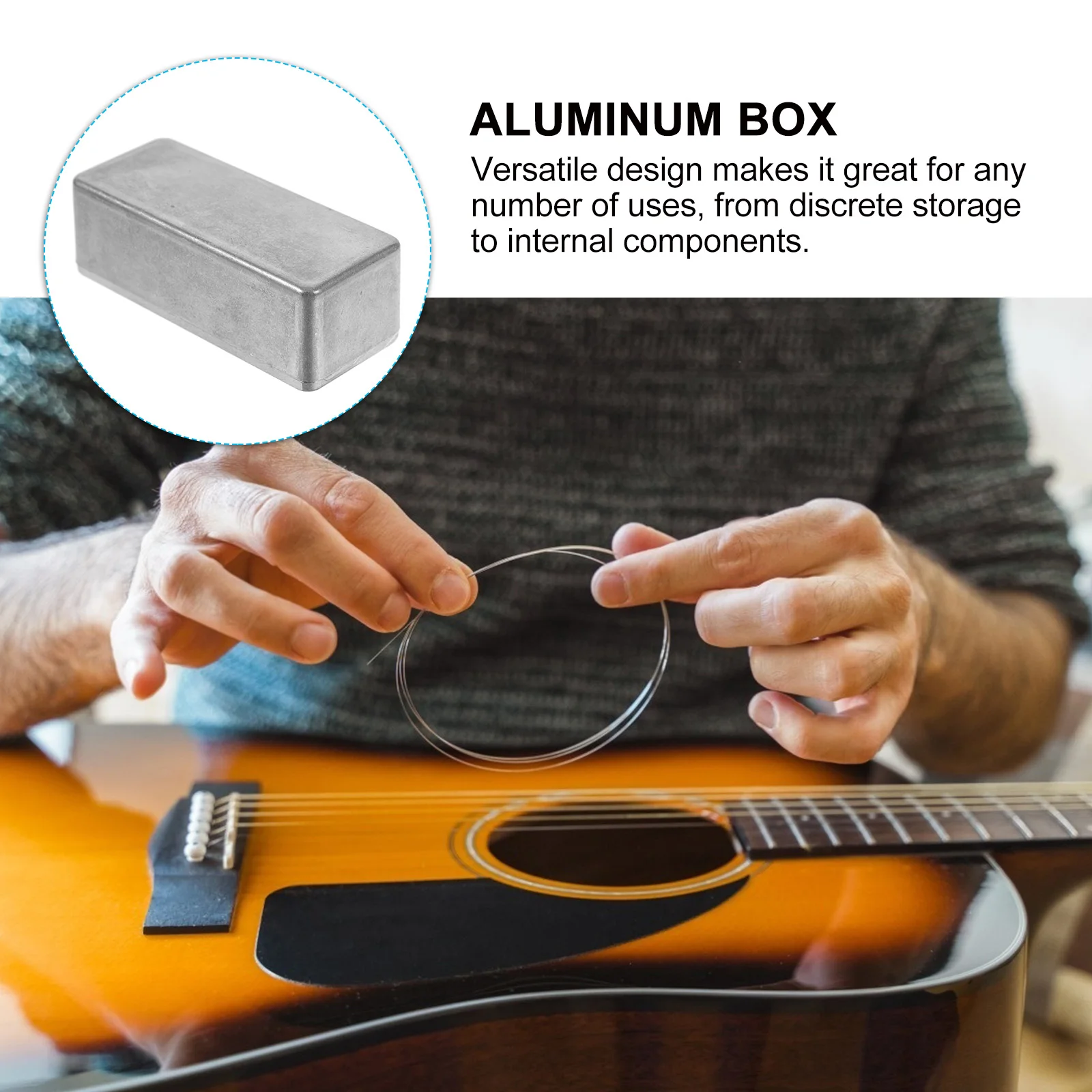 

Aluminum Box Screw-sealed Design Enclosure Case Metal Alloy Guitar Effects Pedal