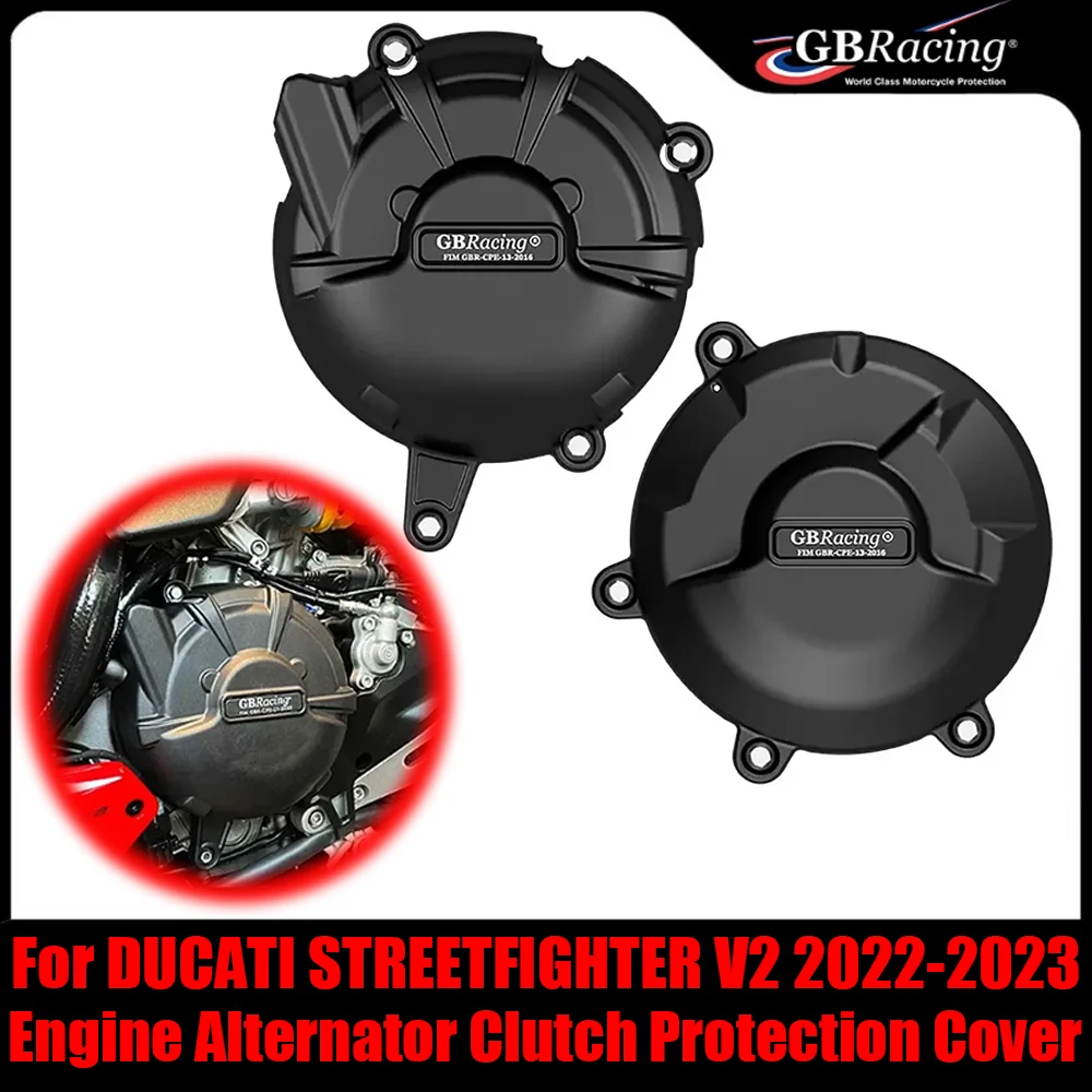 

Для Ducati Street Fighter V4 V4S 2020-2022 Gb гоночный комплект крышек двигателя мотоцикла защитная крышка сцепления генератора двигателя