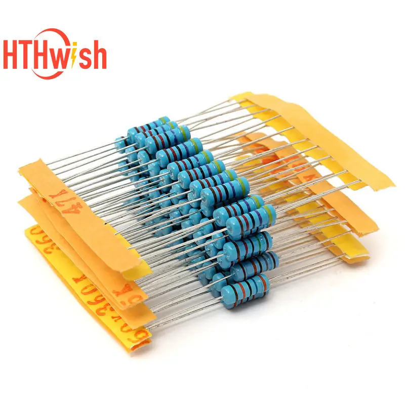 

300pcs/lot Metal Film Resistor Set 1W Resistance 1% DIY Assorted Pack 0.1~750 Ohm,1K ~ 820K Set of Resistors 30 Value Each 10pcs