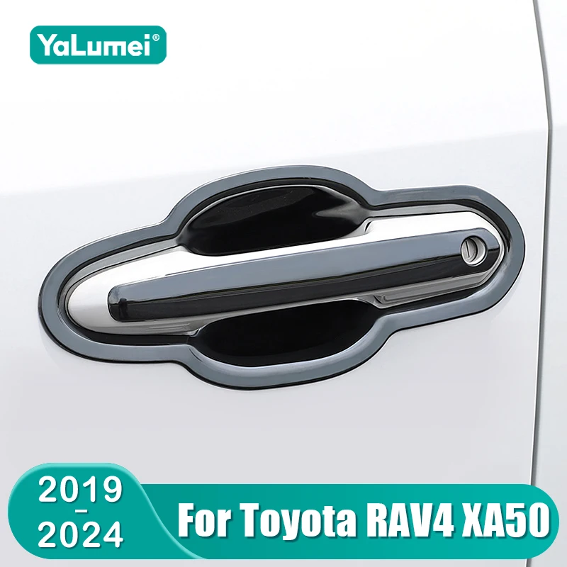 

Для Toyota RAV4 2019 2020 2021 2022 2023 2024 RAV 4 XA50 Гибридная нержавеющая дверная ручка автомобиля, крышка чаши, защитная накладка, аксессуары