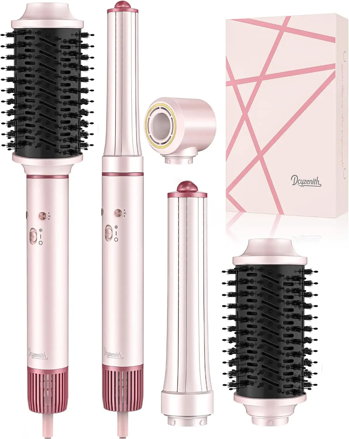 3-in-1 Hair Dryer Brush & Hot Air Styler Set with Hair Dryer and Automatic Left/Right Curl