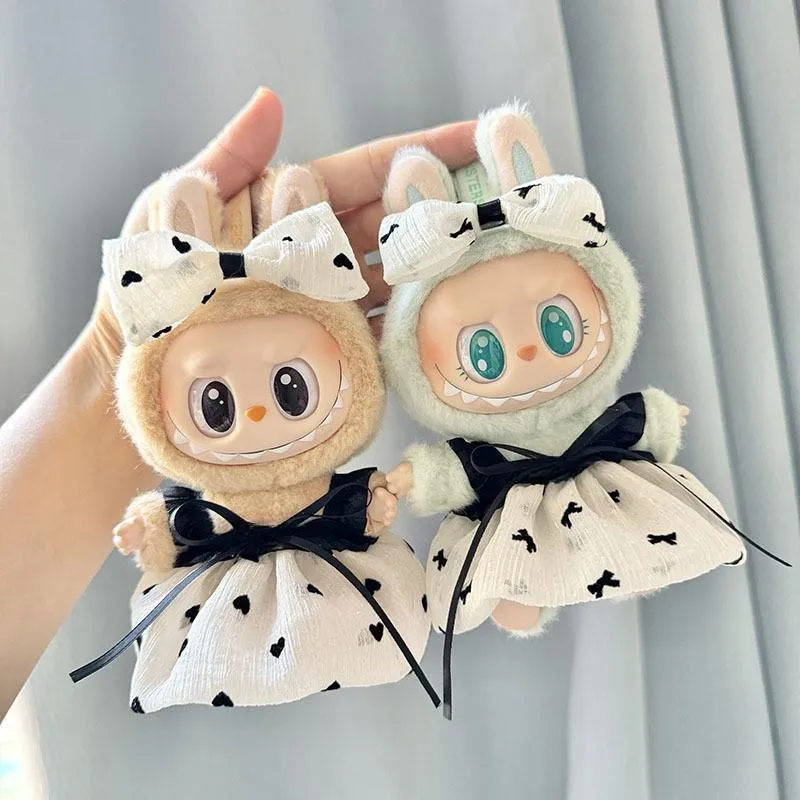 Ropa de muñeca Labubu de 17cm, accesorios para traje para Corea Kpop Exo Labubu Idol V1 V2, falda, suéter, ropa, regalo