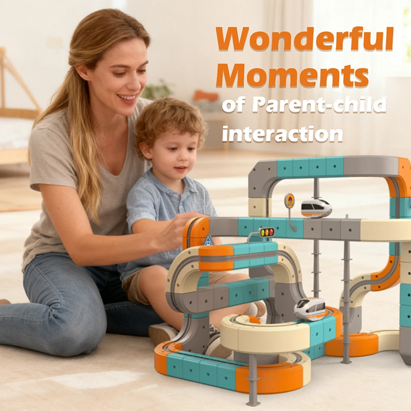 Electric Magnetic Magical Track Anti Gravity Car USB Rechargeable 3D Building Track Cube Track STEM Educational Toy Model Gift