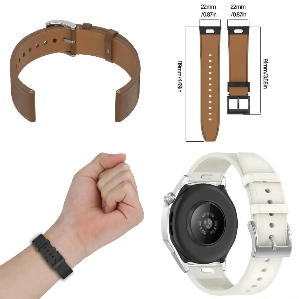 

M5TD 22 мм Сменный кожаный ремешок Универсальный кожаный ремешок Стильный ремешок для часов Быстро фиксирующийся ремешок 119 +