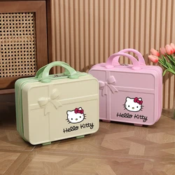 14 Inch Sanrios Cosmetic Case Souvenir Suitcase Kawaii Cartoon Small Suitcase Zipper Light Anime Figure Portable Girl Gift