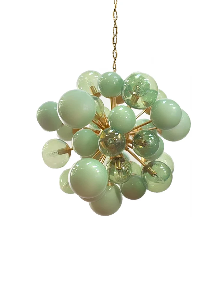 

Glass Bubbles Chandelier Creative Design Lighting Fixture LED Unique Decor Postmodern Villa Foyer Living Room Ceiling