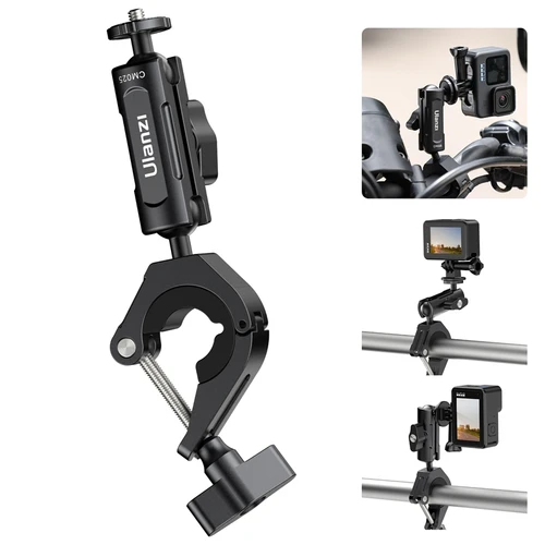 Imagen 2 del producto Ulanzi CM025 Soporte para manillar de bicicleta/motocicleta para adaptador GoPro 360 ° Cámara de acción giratoria para GoPro Hero 13 12 11 para Insta360