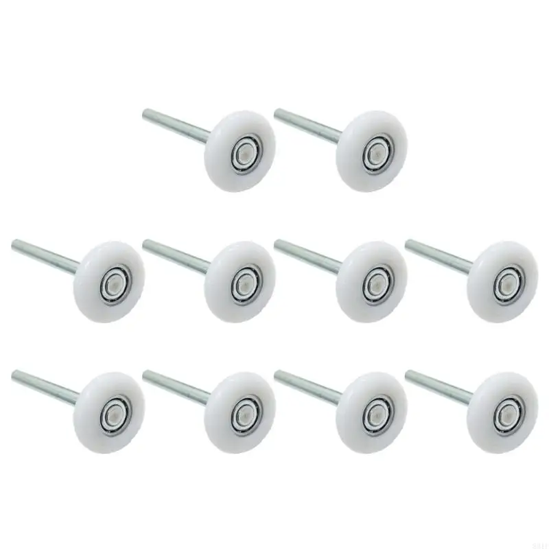 

10pcs Nylon Garage Door Rollers Quiet Smooth Operations Replacement Wheel 831F