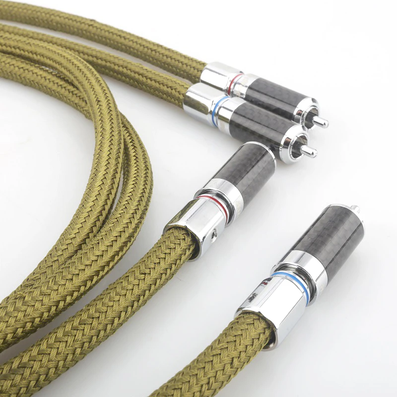 Aouyade Fever grade RCA signal cable 4-core silver plated RCA audio cable amplifier gallbladder audio box connection cable