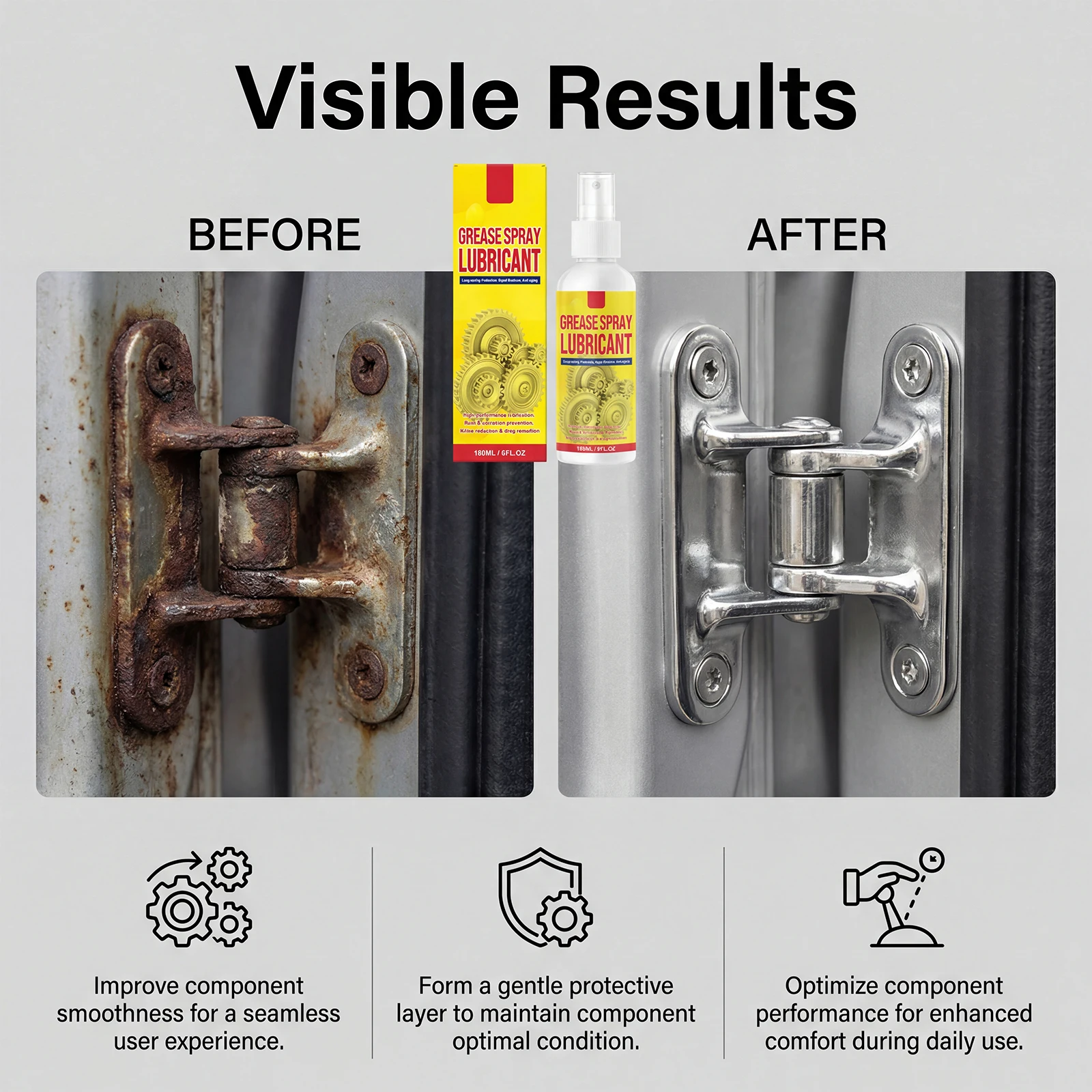 Professional Metal Care Spray Rust Oxidation Mitigation Car Part Lubricator Surface Cleaning Polisher Anti Rust Kit 120g