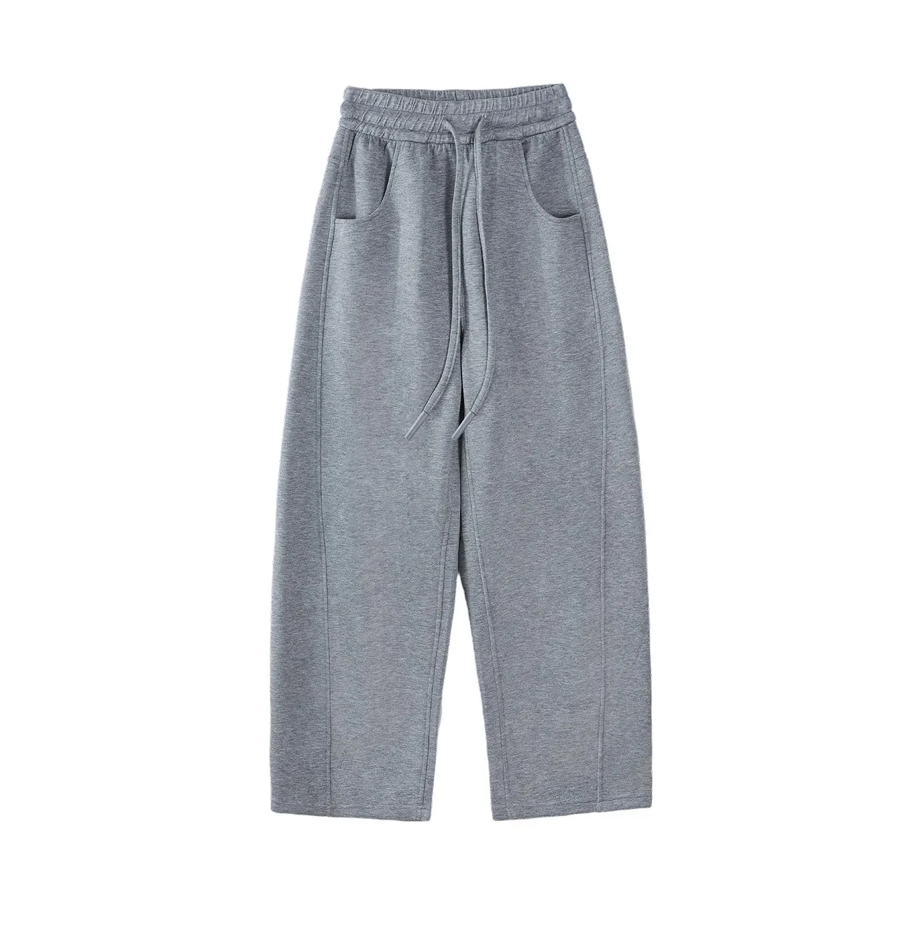 Wide Leg Pants Zip Pocket Womens Summer Split Soft Fairycore Beachwear Spandex Chic Hollow-Out Girls Versatile Trousers Oversize