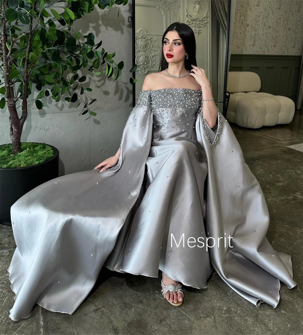 カスタマイズされた中国風シャルムーズスパンコールプリーツAラインオフショルダーロングドレスオーダーメイドオケージョンドレスフォーマル