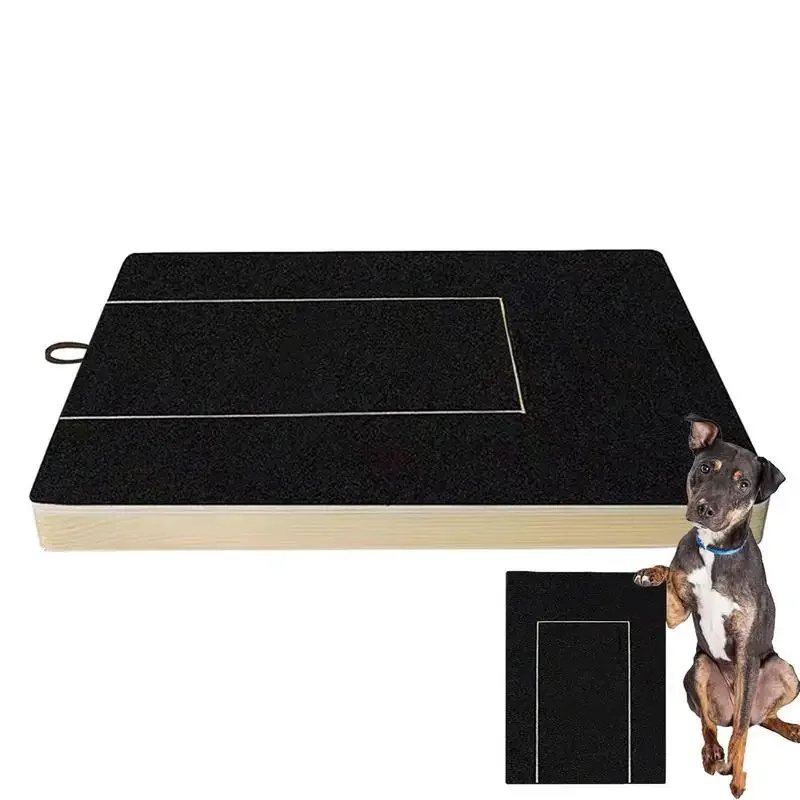

Pet Scratching Board Toy Dog Nail Scratch Board Nail Trim Pad Pull-Out Wooden Built-in Treat Box Dog Sandpaper Board Scratcher
