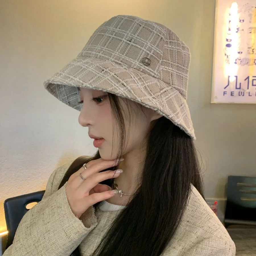 2025 جديد! الراقية - الخريف المرأة - قبعة صياد الشتاء - الكورية - نمط Xiaoxiangfeng، قبعة حوض عصرية ومتعددة الاستخدامات