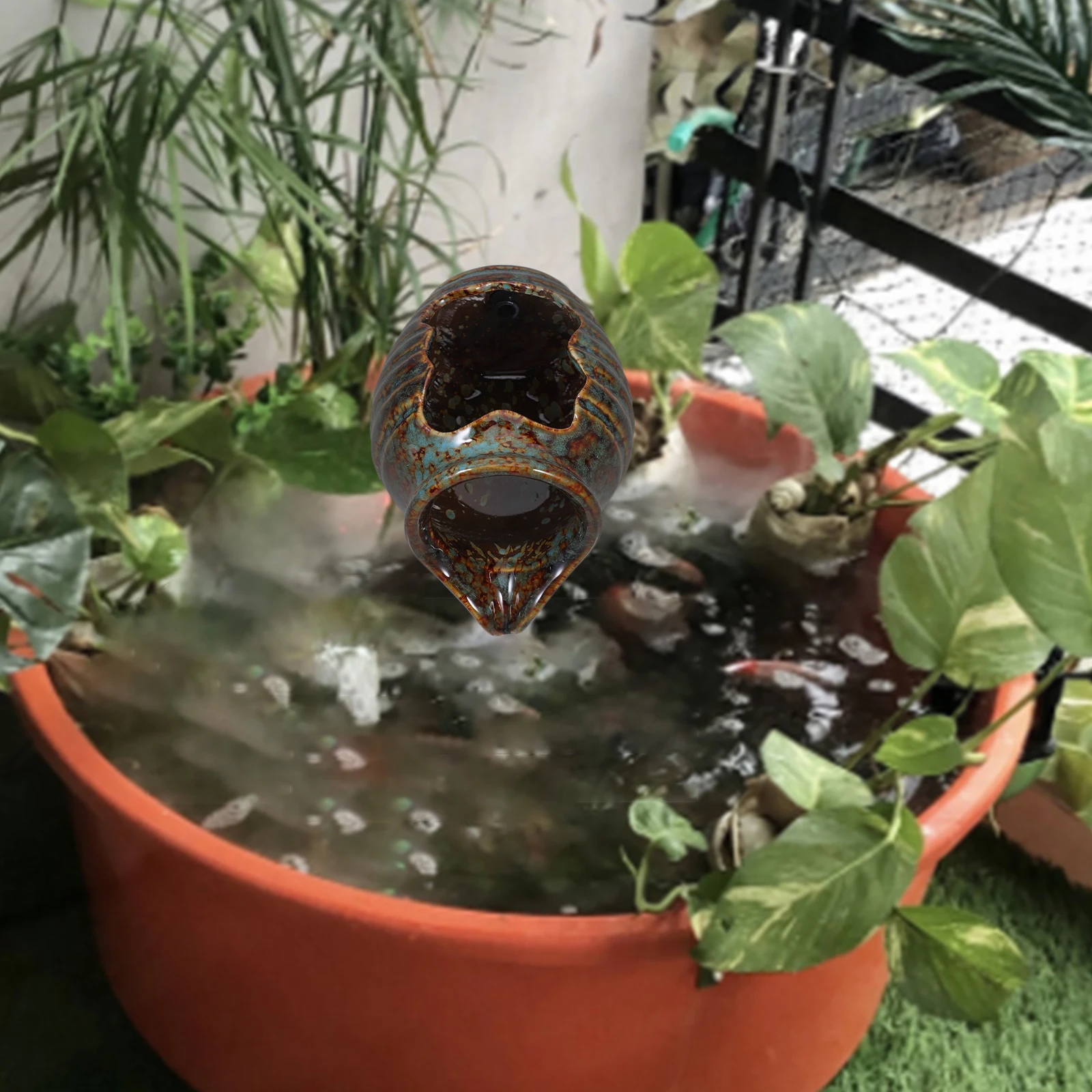 

Clay Pot Ecological Tank Garden Decor Fountain Jar for Outdoor Indoor Vases Courtyard Decorative Circulating Landscape