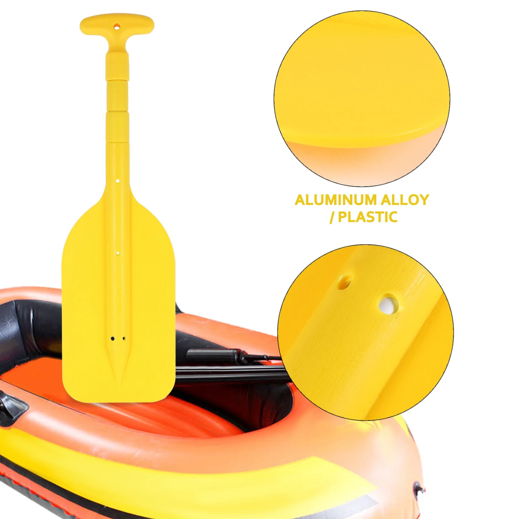 

Y19AA 1Pcs Telescopic Paddle Portable Collapsible Adjustable Aluminum Alloy Oar Safety Boat Accessories
