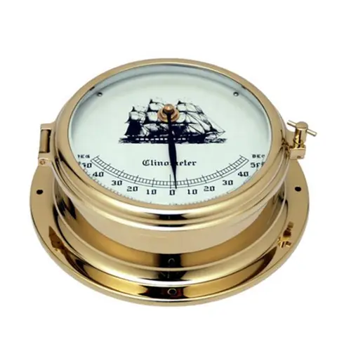 180mm Brass Digital Clinometer Gauge Compass Clock Marine Ship Vessel Boat Yacht Navigation Nautical 50 Degree Scope