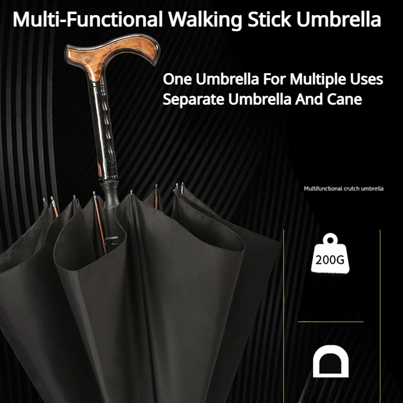 

Multifunctional Business Deluxe Walking Stick Umbrella Long Handle Large Windproof Rainproof Outdoor Umbrella