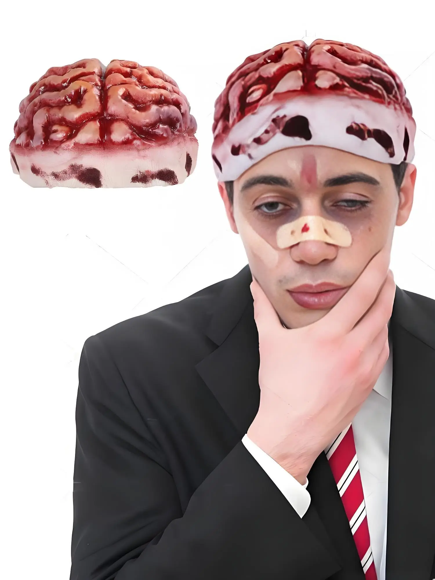 

Кровавый Зомби Мозг Кепка Маска Ужас Зомби Маска Страшный Хэллоуин Реалистичная Мозковая Шляпа Жуткий Косплей Костюм Реквизит Для Взрослых