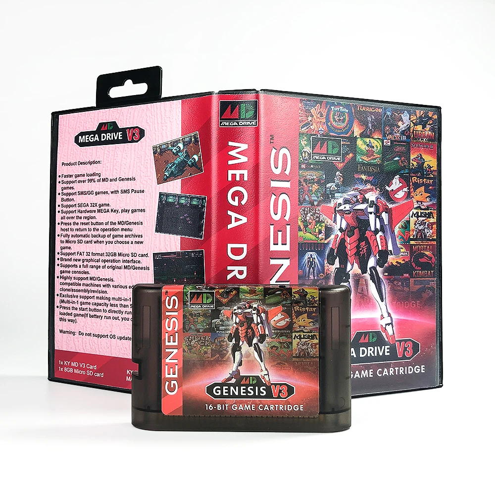 EDMDS V3 1200 in 1 Pro Updated for SEGA GENESIS MegaDrive MD Game Cartridge for Mega Drive Game Console