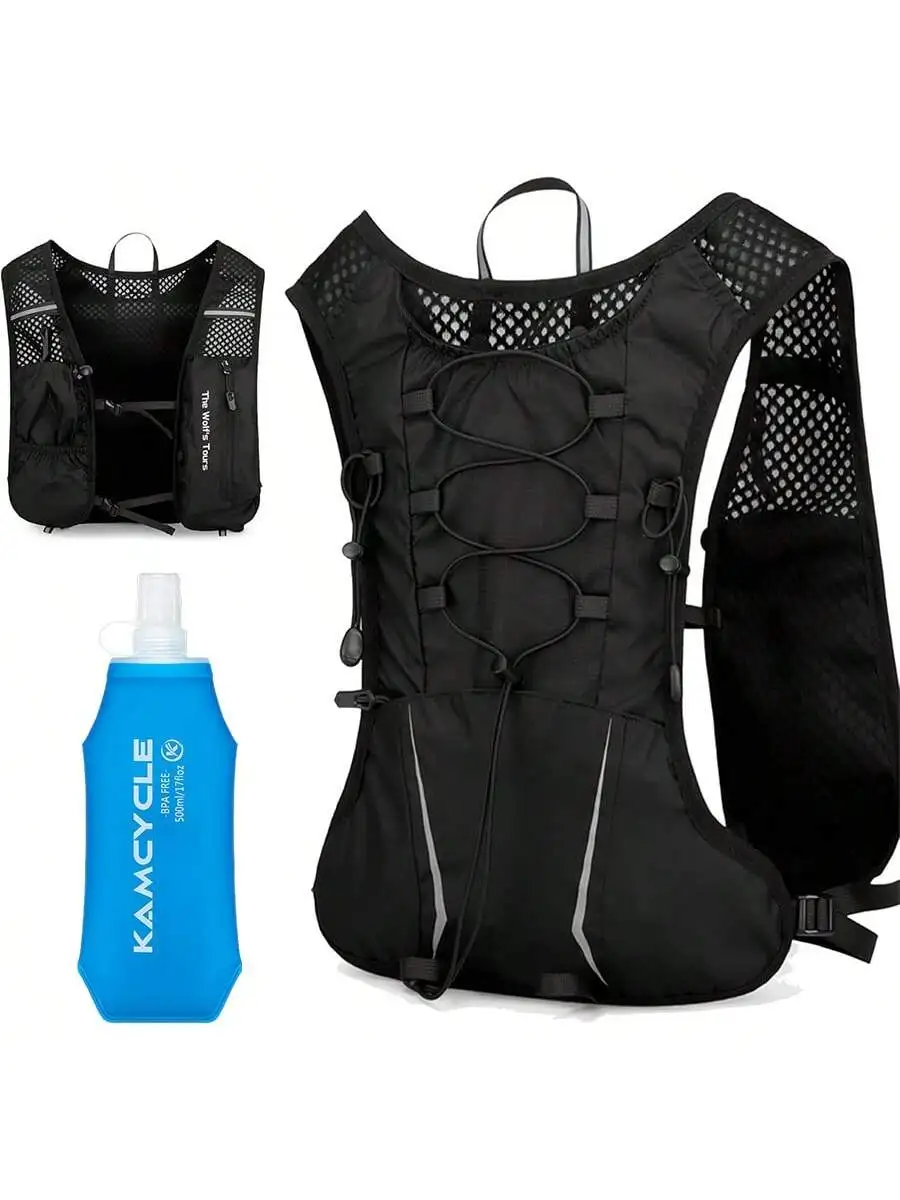

Running Vest with 500ML TPU Soft Flask, Small Running Water Vest -Adjustable Chest Straps, Lightweight Hydration Vest Pack