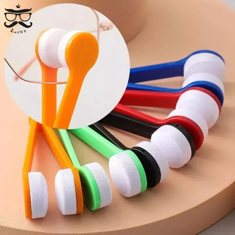 5 stücke Kreative Zwei-seite Gläser Pinsel Weiche Mikrofaser Brillen Reiniger Gläser Reiniger Reiben Brillen Reinigung Pinsel Wischen Werkzeug