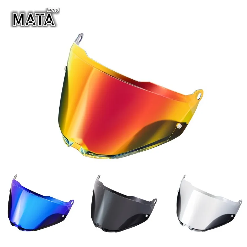 Hot MX702 Helmet Visor for LS2 MX702 Pioneer II Motorcycle Helmet Visor Goggles Plating Silver Red Replacement Lens