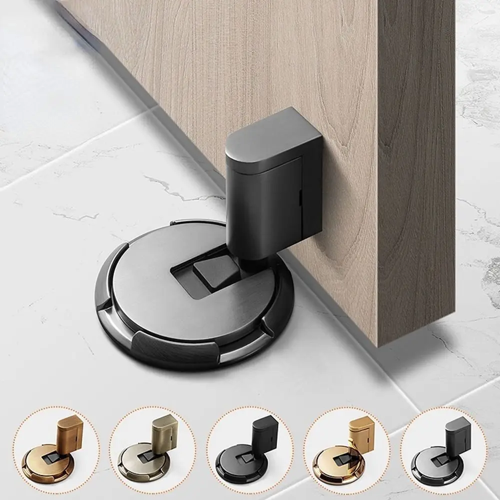 

Heavy Duty Zinc Alloy Door Holder Mechanical Door Stopper Adjustable Anti-collision Door Holder Non-punch Door Suction Hardware