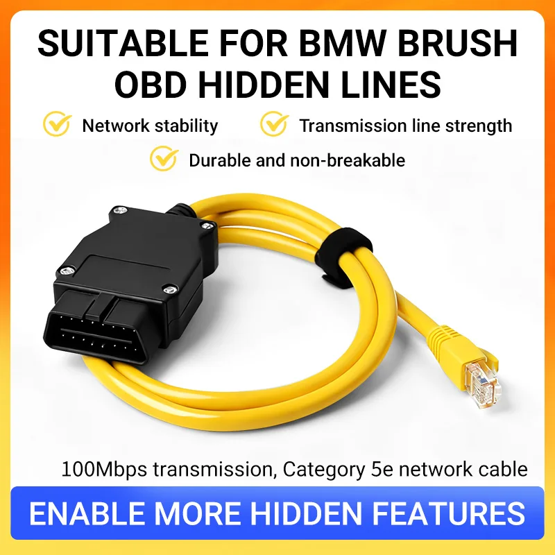 Suitable for BMW FG Chassis OBD Flashing To Hide ESYS Programming Cable ENET Crystal Connector ICOM Mercedes Diagnostic