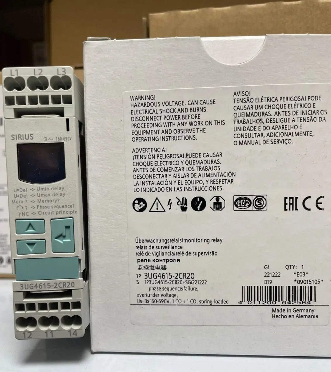 

Brand New 3UG4615-2CR20 Warranty One-year