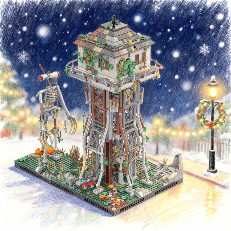 

2417pcs MOC Siren Head Seasonal Halloween Model Building Blocks Construction Christmas Gifts Toy Creative DIY Idea Architecture