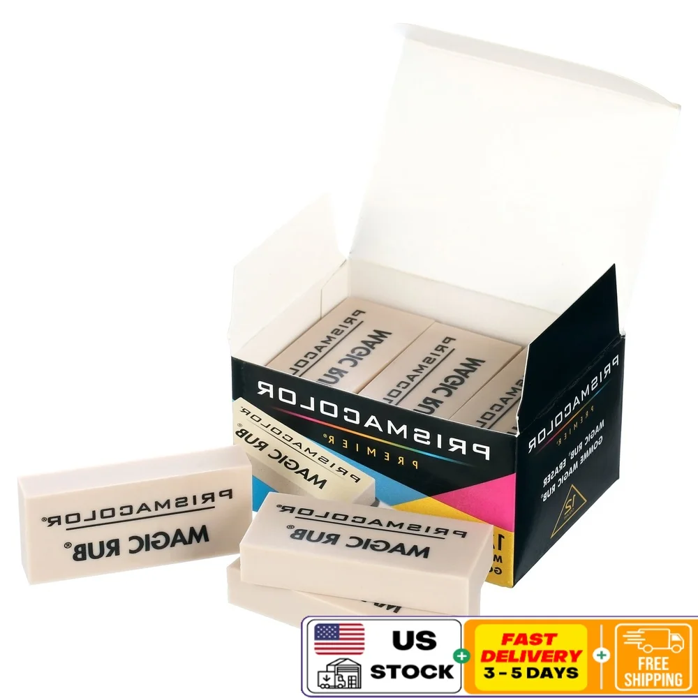 

Vinyl Erasers Magic Rub Stick Erasers Set of 12 Graphite India Ink Fine Art Drawing Erasing Multipurpose Latex Free