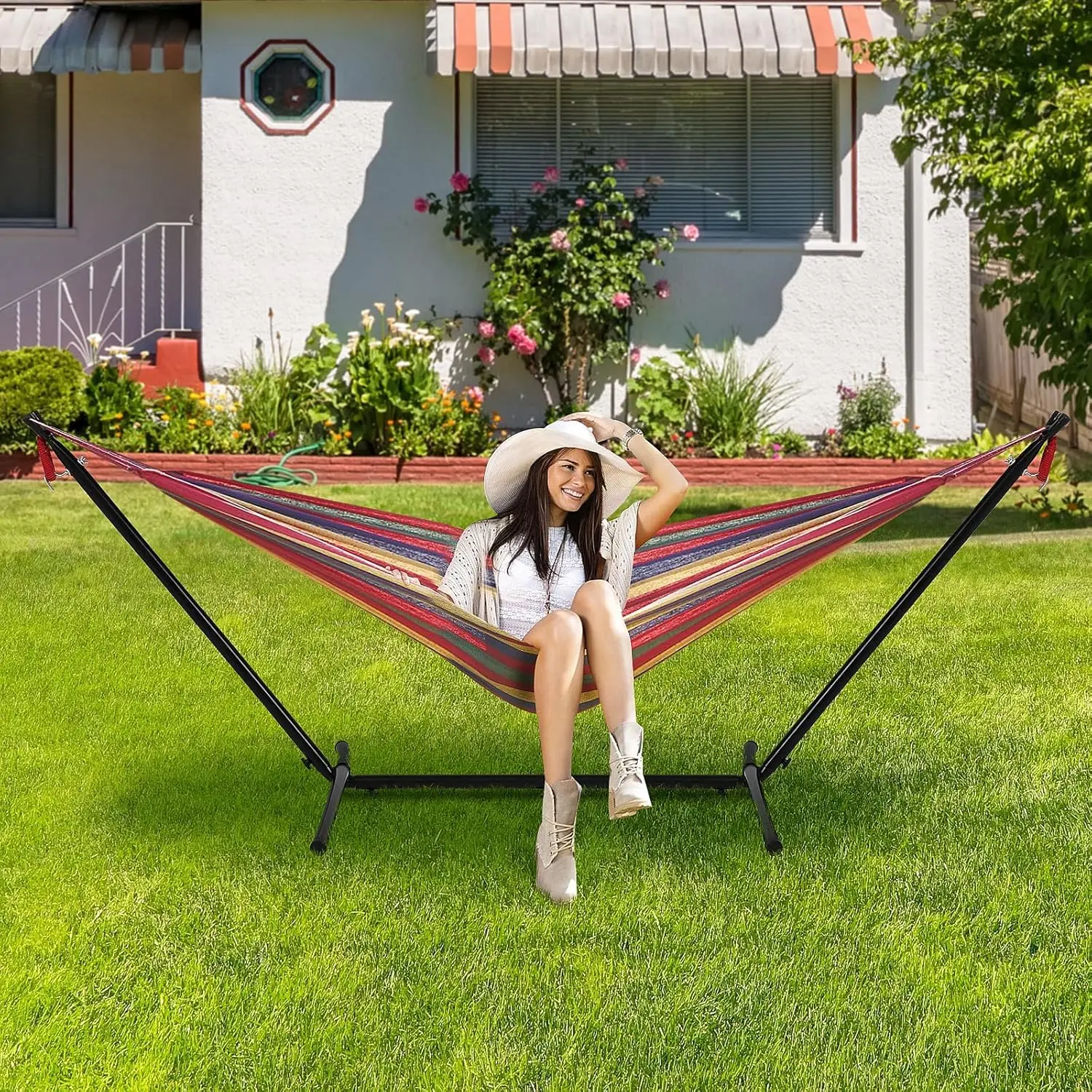 Hamaca Doble con Soporte de Ac - Hammock With Stand reseña y precio