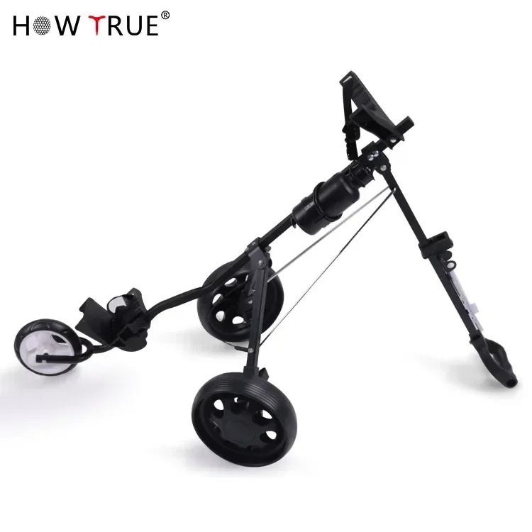 Golf bag cart, three wheeled cart, foldable cart, iron bag handcart