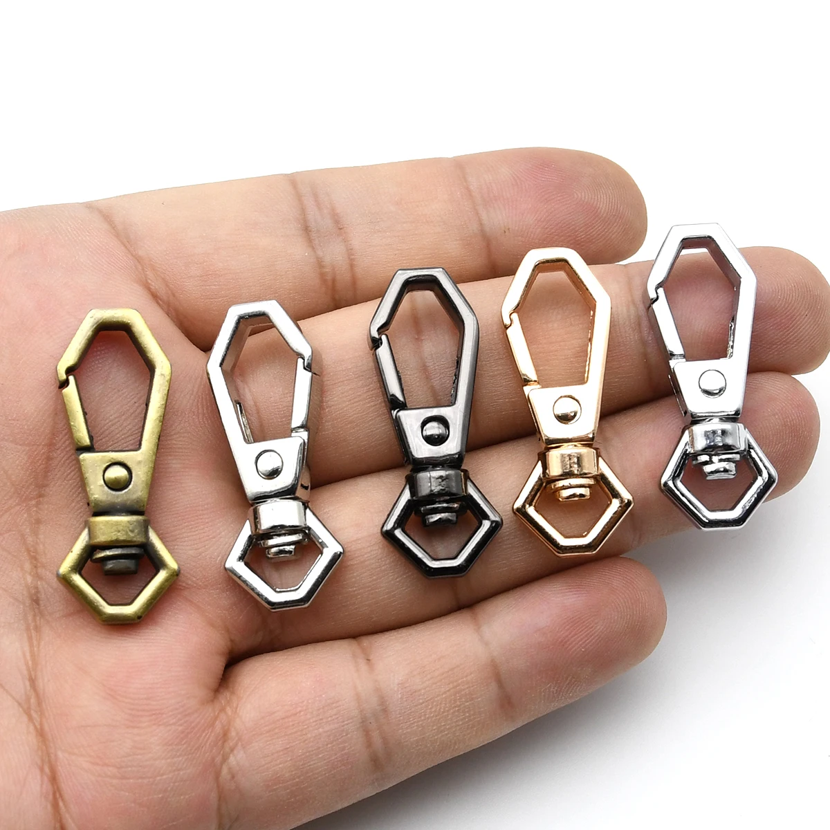 Metal Snap Hook Carabiner Spring Lobster Clasps Trigger Clips for Leather Craft Bag Chain Strap Parts Keychain Accessories