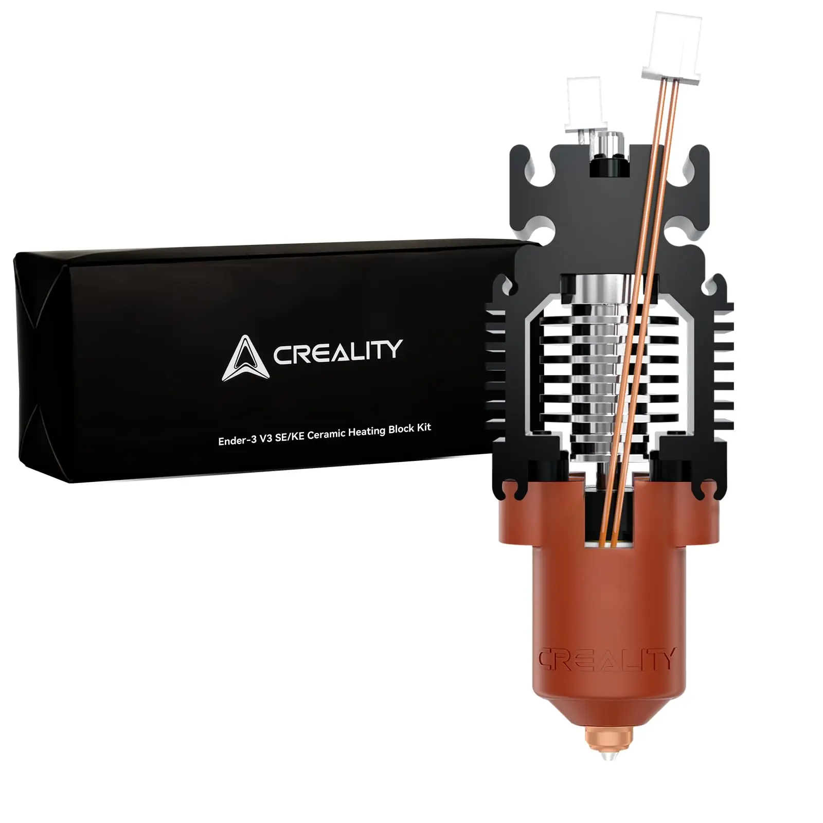 Creality Ender-3 V3 SE/ KE Ceramic Heating Block Kit 0.4mm Quick-swap Nozzle Kit 60W 300°C Resistance High Flow Printing