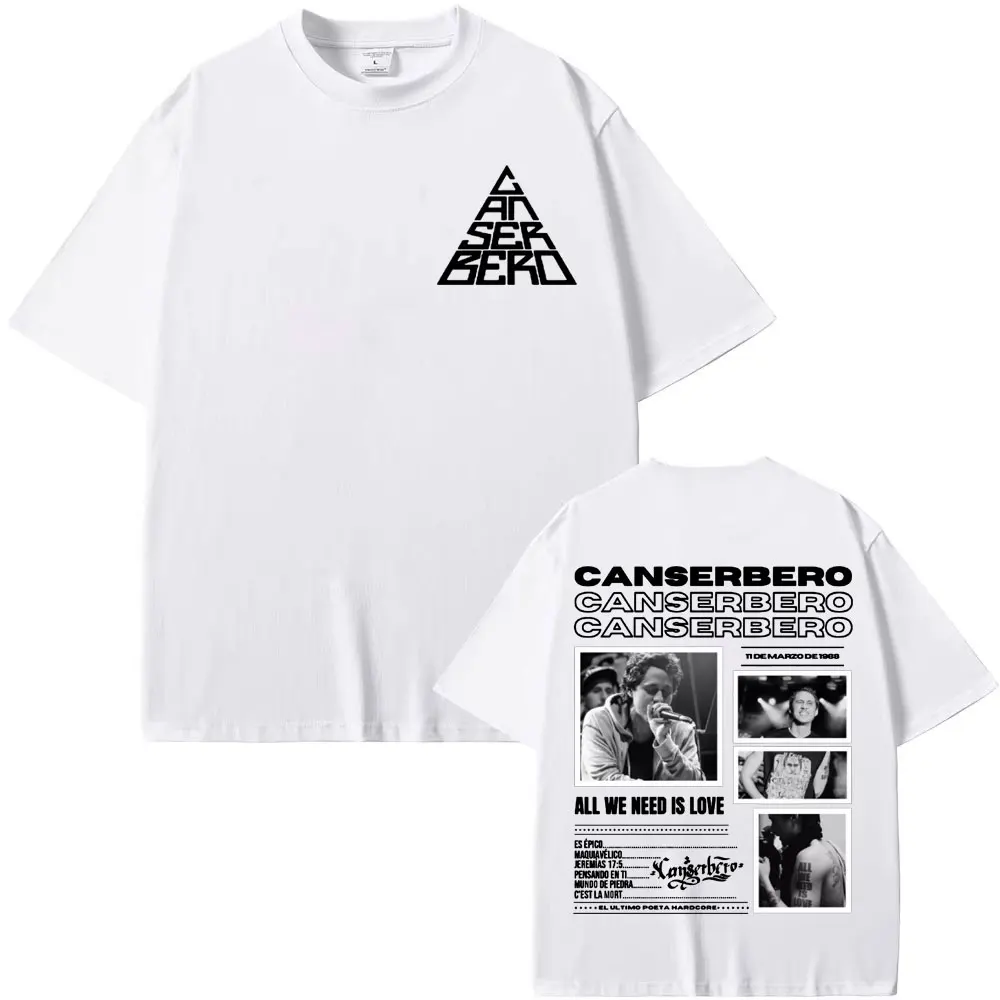 Canserbero All We Need Is Love Album 2025 Tour T-shirts Men Women Harajuku Vintage Oversized T Shirt Cotton High Quality T-shirt