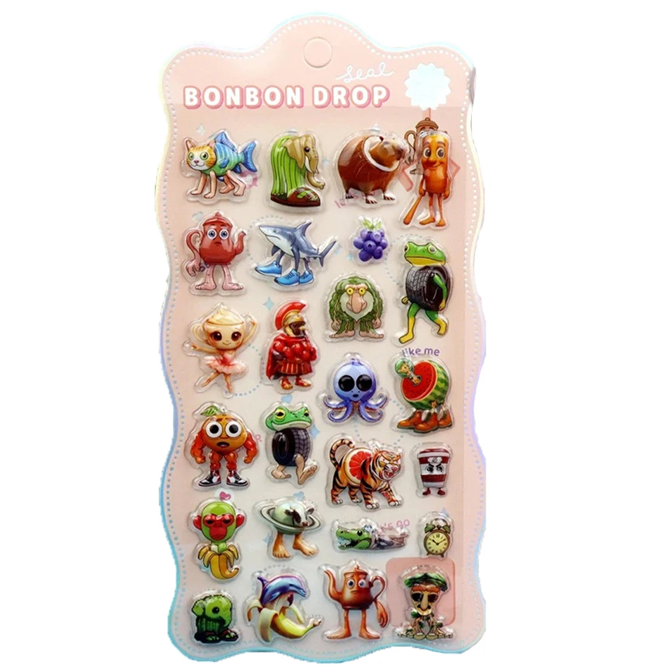 ملصقات الإغاثة ثلاثية الأبعاد تونغ تونغ الصحور Tralalero Tralala ملصقات مقاوم للماء ملصقات الزخرفية لطيف Casesdiy لعبة هدية