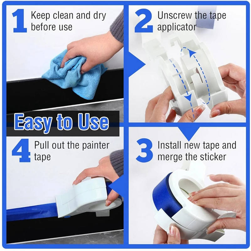 Painter Masking Tape Applicator Dispenser Machine Beautify Cracks in Tiles Wall Floor Painting Packaging Sealing Tool