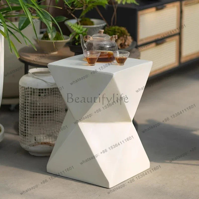 Customizable Minimalism Italian Side Table Nordic Originality Design Cement Art Coffee Table Luxury Home Furniture Tavolino Da S