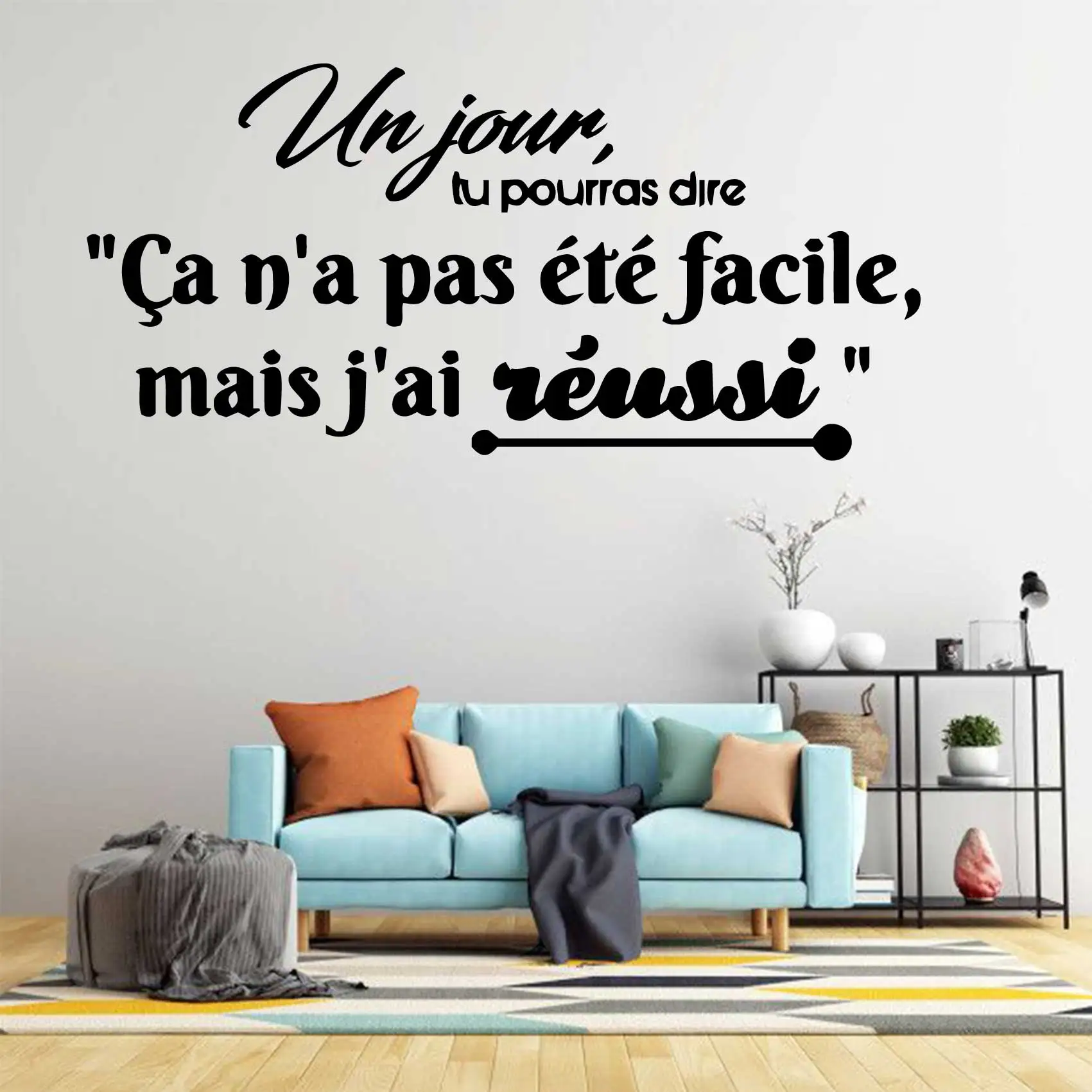 Hot sale French text Waterproof Wall Stickers Wall Art Decor For Living Room Bedroom Decal Creative Stickers