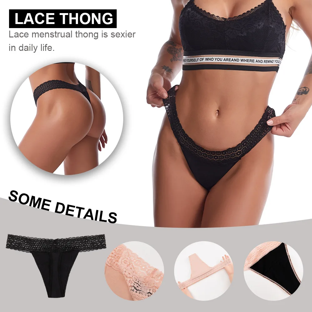Трансграничные женские стринги из чистого хлопка с низкой талией, 4-слойное физиологическое нижнее белье, герметичные гигиенические салфетки, физиологические и