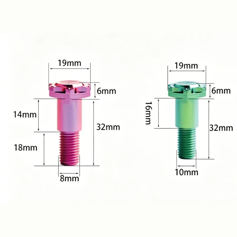 5 Pcs M8 M10x32 Motorcycle Side Stand Single-Sided Kickstand Spring  Screw Maintenance Universal Parts Battery Stand Screw