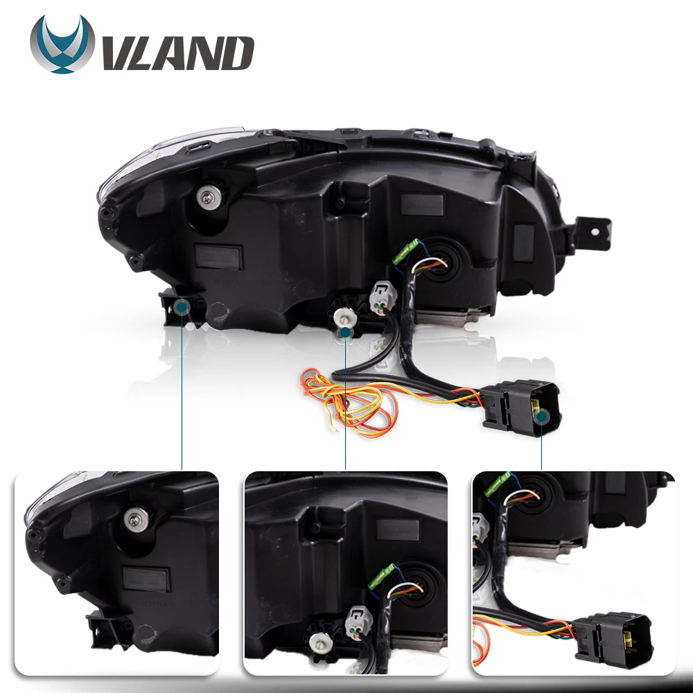 VLAND FOR FOR SUBARU WRX HEADLIGHTS 2015-UP DRL Day Running Light LED Fog Lights Car Accessory Head Lamp