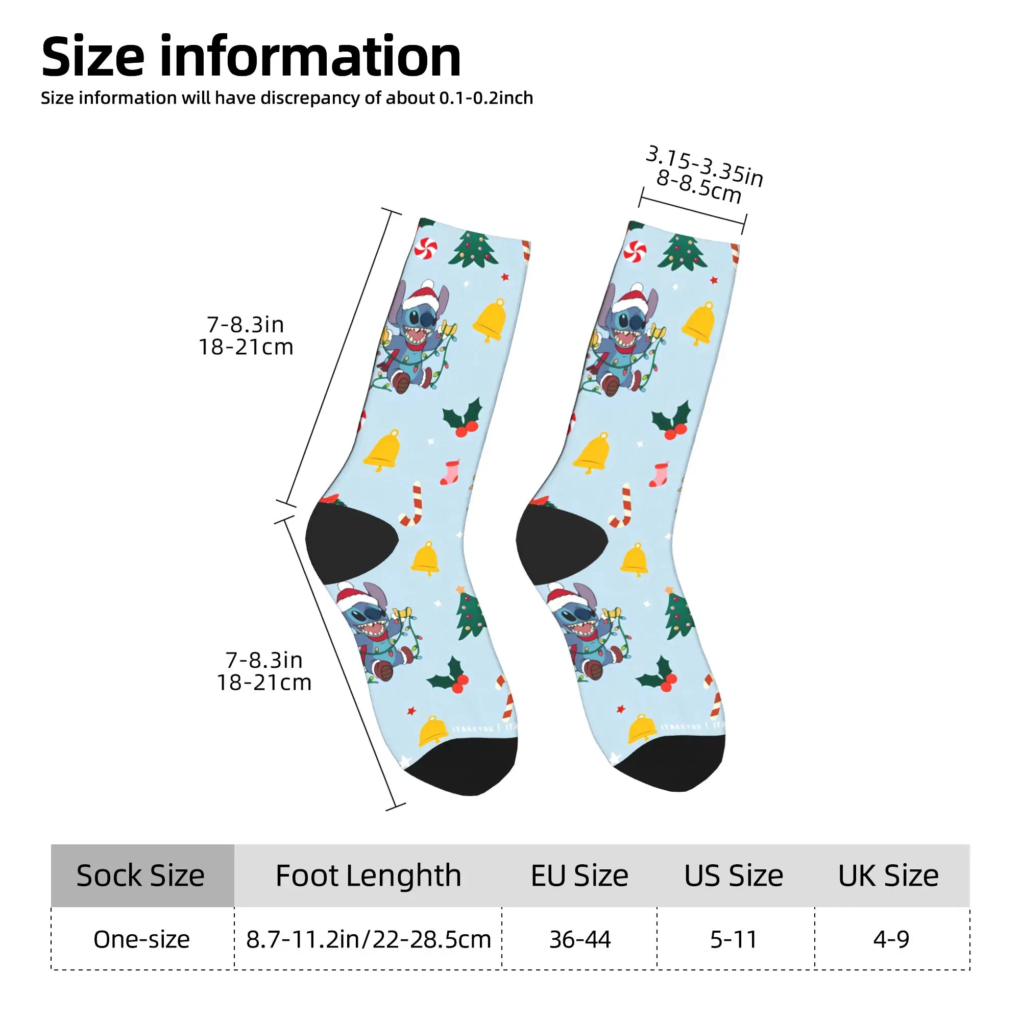 Adults Men Socks Stitch Christmas  Stockings Non Slip Quality Socks Autumn Fashion Graphic Running Socks