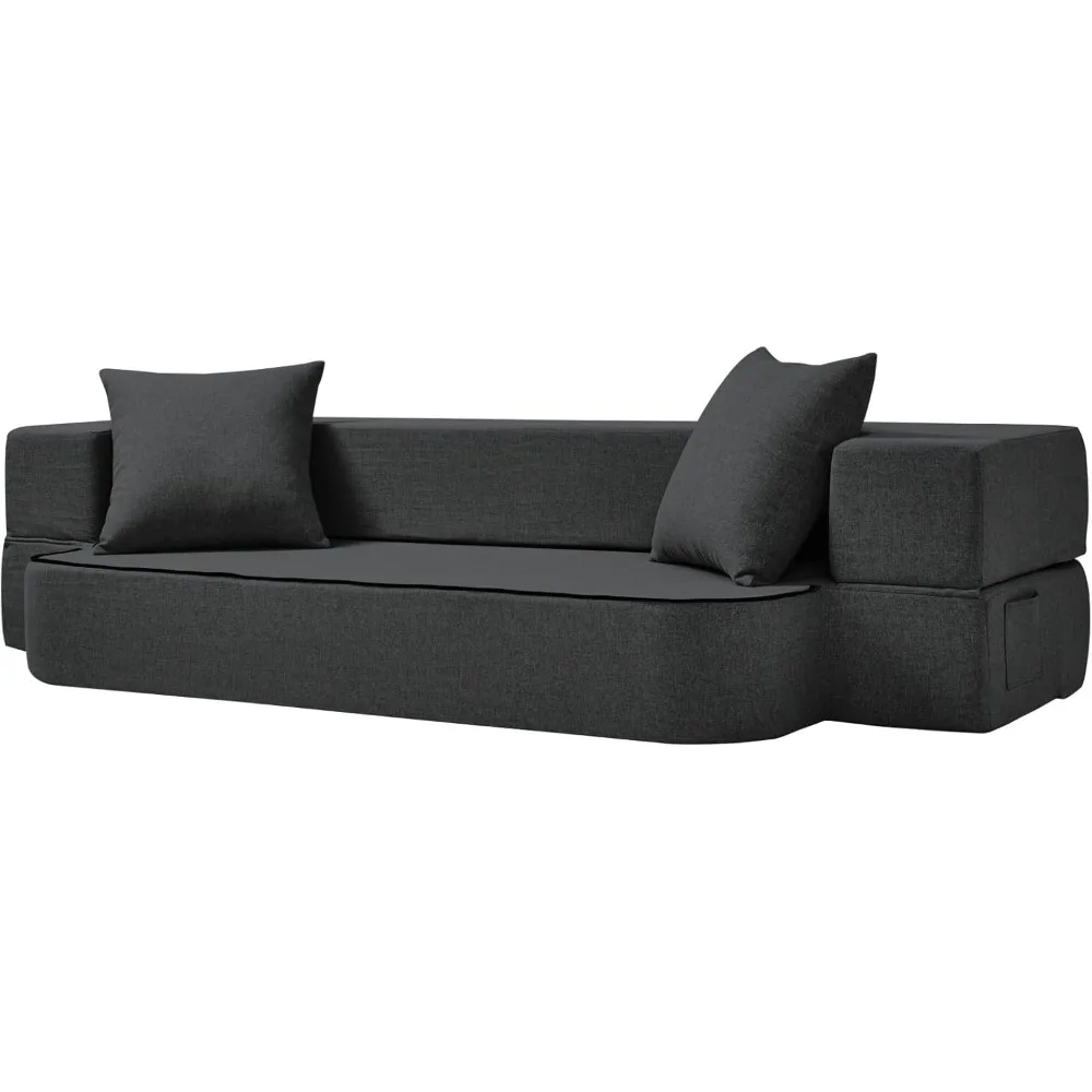 

2-in-1 Folding Sofa Bed with Pillows-Folding Chair Floor Couch & Sleeping Mattress, Memory Foam Sleeper Chair,Comfortable sofa