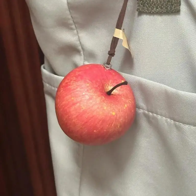 

Stress-relief Design Fruit Shaped Car Ornament Simulated Design Decoration Rearview Mirror Decor Bag Accessories Fruit Ornament