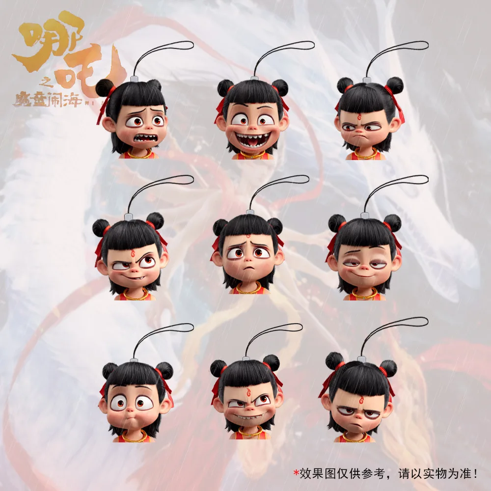 

Movie Ne Zha 2 kawaii Q-version Action Figure Acrylic Model Backpack decoration keychain mobile pendant doll Toy Collection Gift