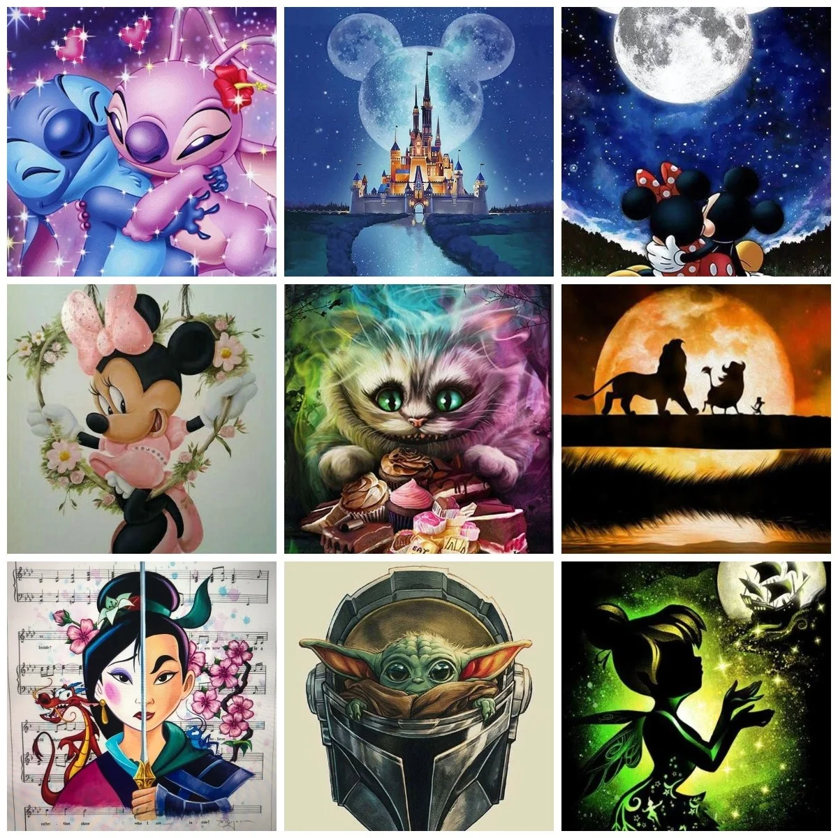 

Disney Diamond Painting 5D Mickey Mouse Princess Cartoon Characters DIY Anime Diamond Mosaic Embroidery Home Decor Children Gift